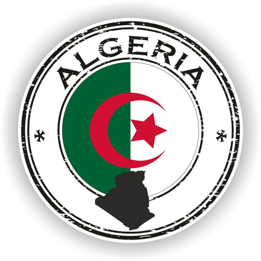 Algeria Seal Round Flag