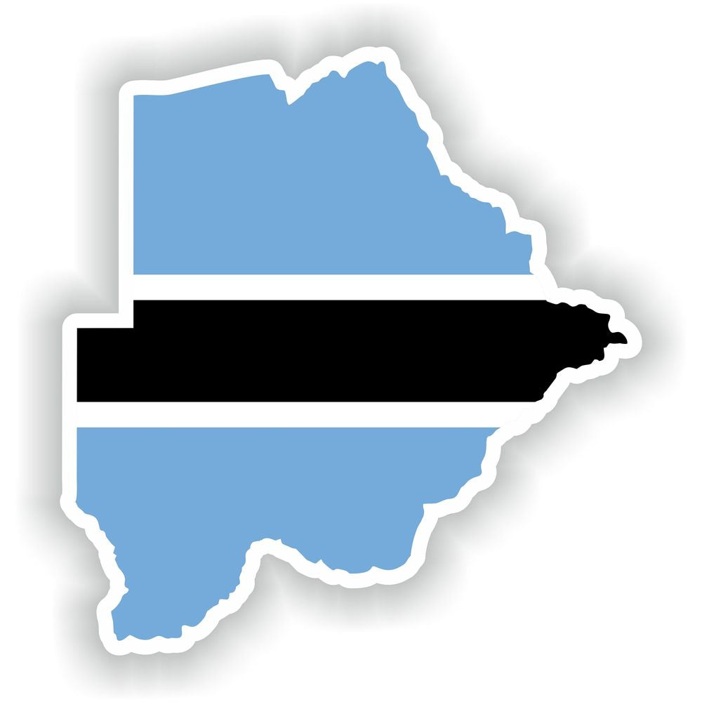 Botswana Map Flag