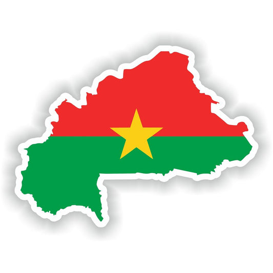 Burkina Faso Map Flag