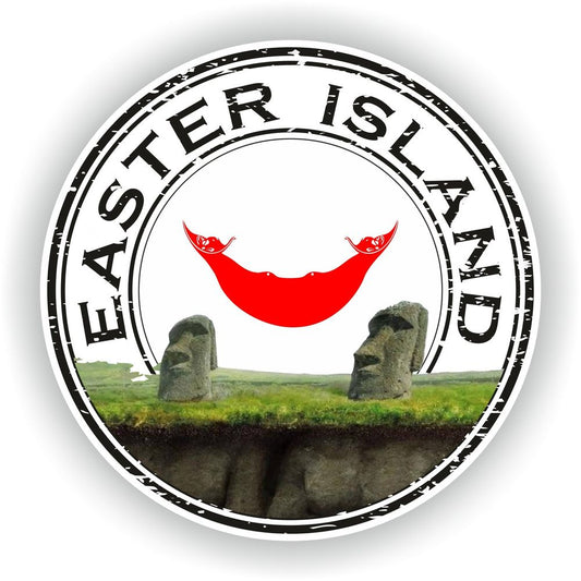 Easter Island #01 Seal Round Flag