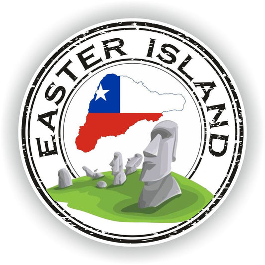 Easter Island #03 Seal Round Flag