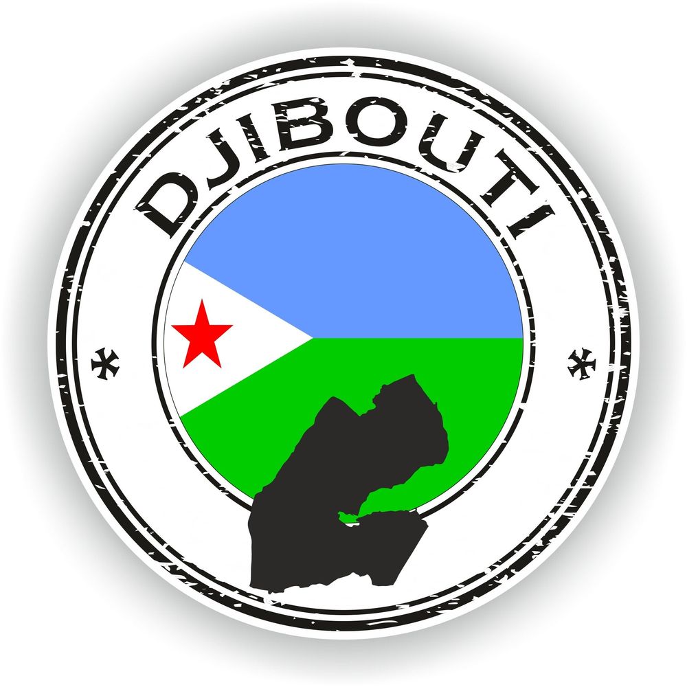 Djibouti Seal Round Flag