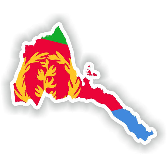 Eritrea Map Flag