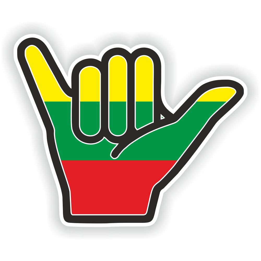 Lithuania Shaka Hand Hang Loose