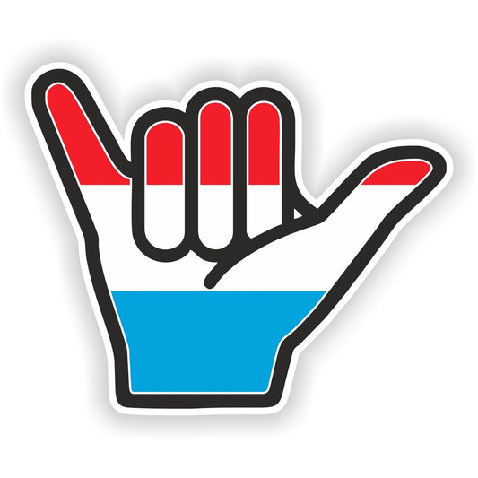 Luxembourg Shaka Hand Hang Loose