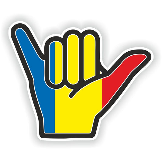 Romania Shaka Hand Hang Loose