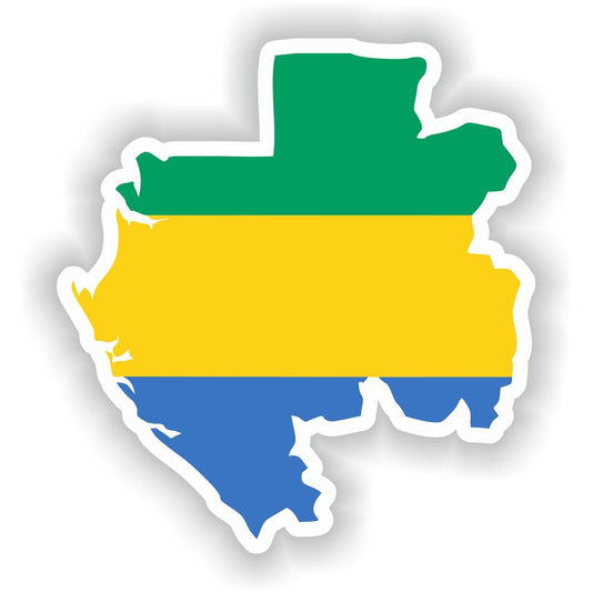 Gabon Map Flag