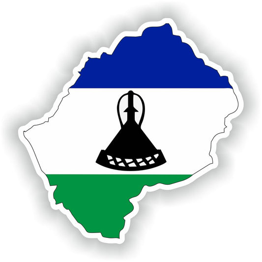 Lesotho Map Flag