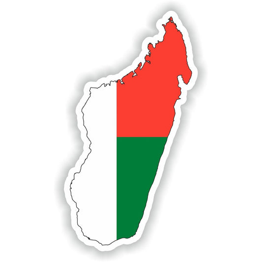 Madagascar Map Flag
