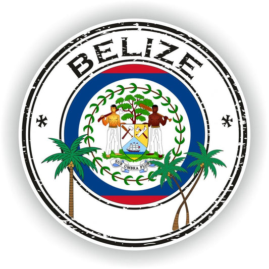 Belize Seal Round Flag