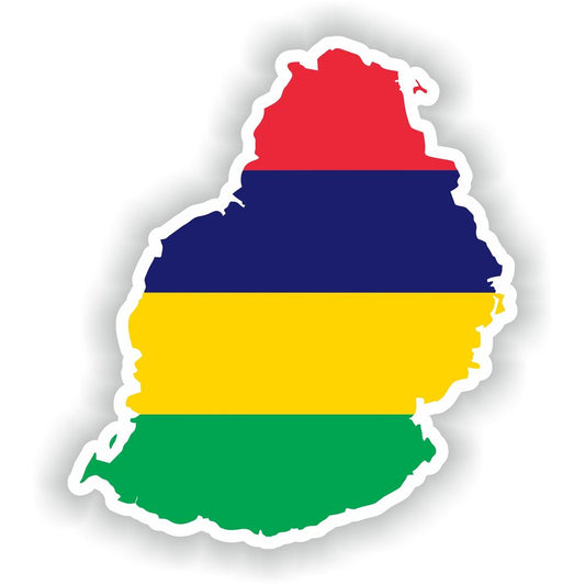 Mauritius Map Flag