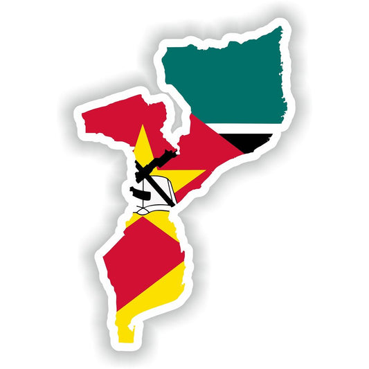 Mozambique Map Flag