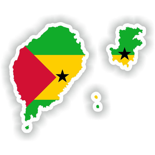 Sao Tome And Principe Map Flag