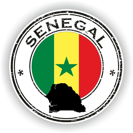 Senegal Seal Round Flag