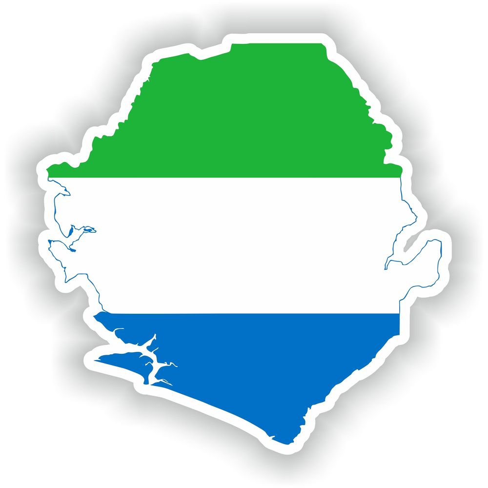 Sierra Leone Map Flag