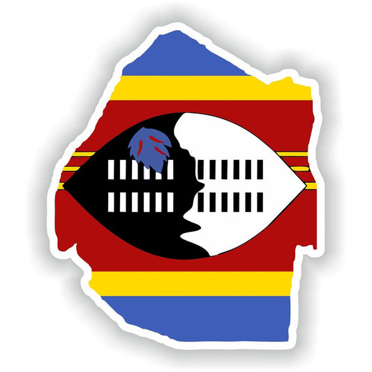 Swaziland Map Flag