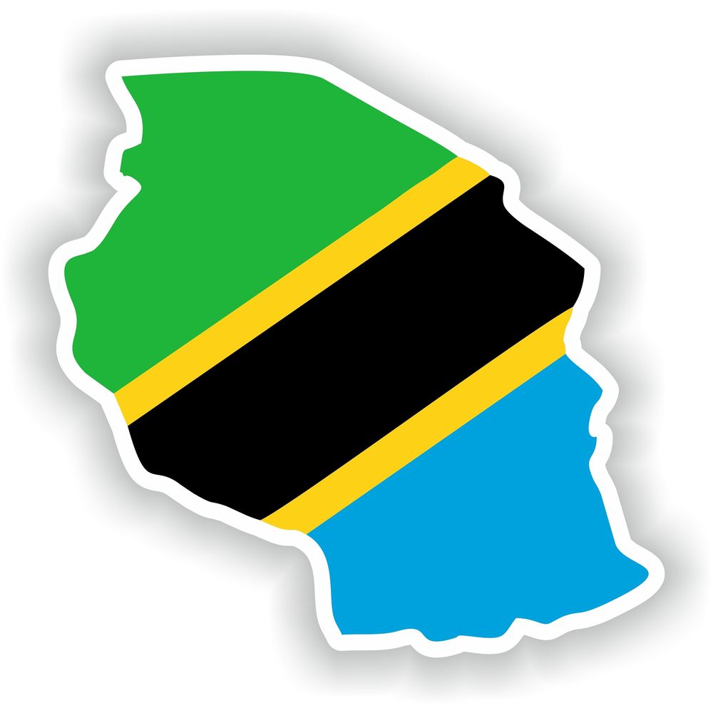 Tanzania Map Flag