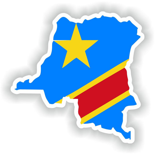 Democratic Republic Of Congo Map Flag