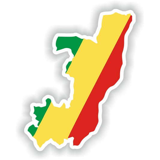 Republic Of Congo Map Flag
