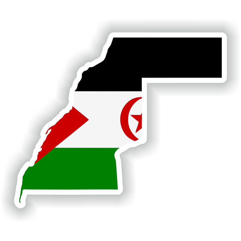 Western Sahara Map Flag