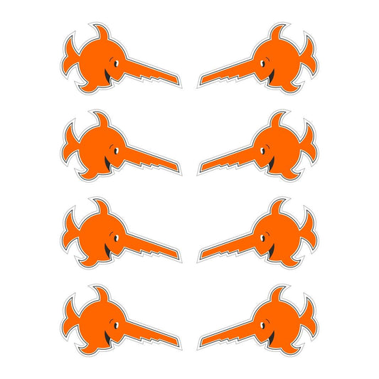 8 x Laughing Sawfish Orange German Submarine U-Boat Military