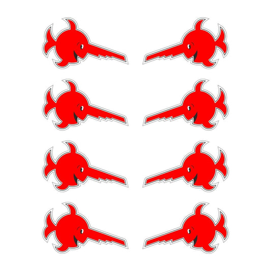 8 x Laughing Sawfish Red German Submarine U-Boat Military
