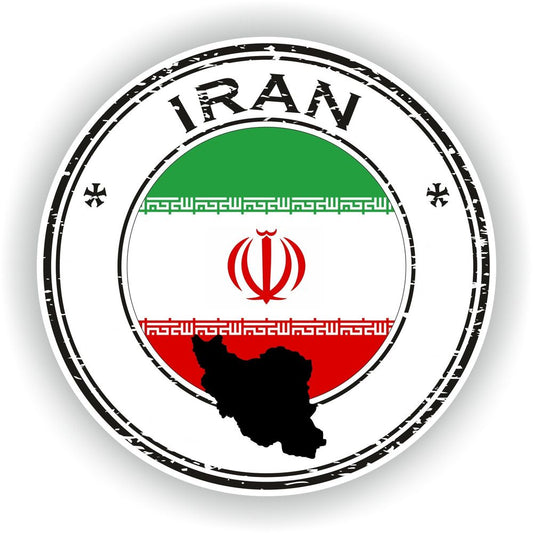 Iran Seal Round Flag