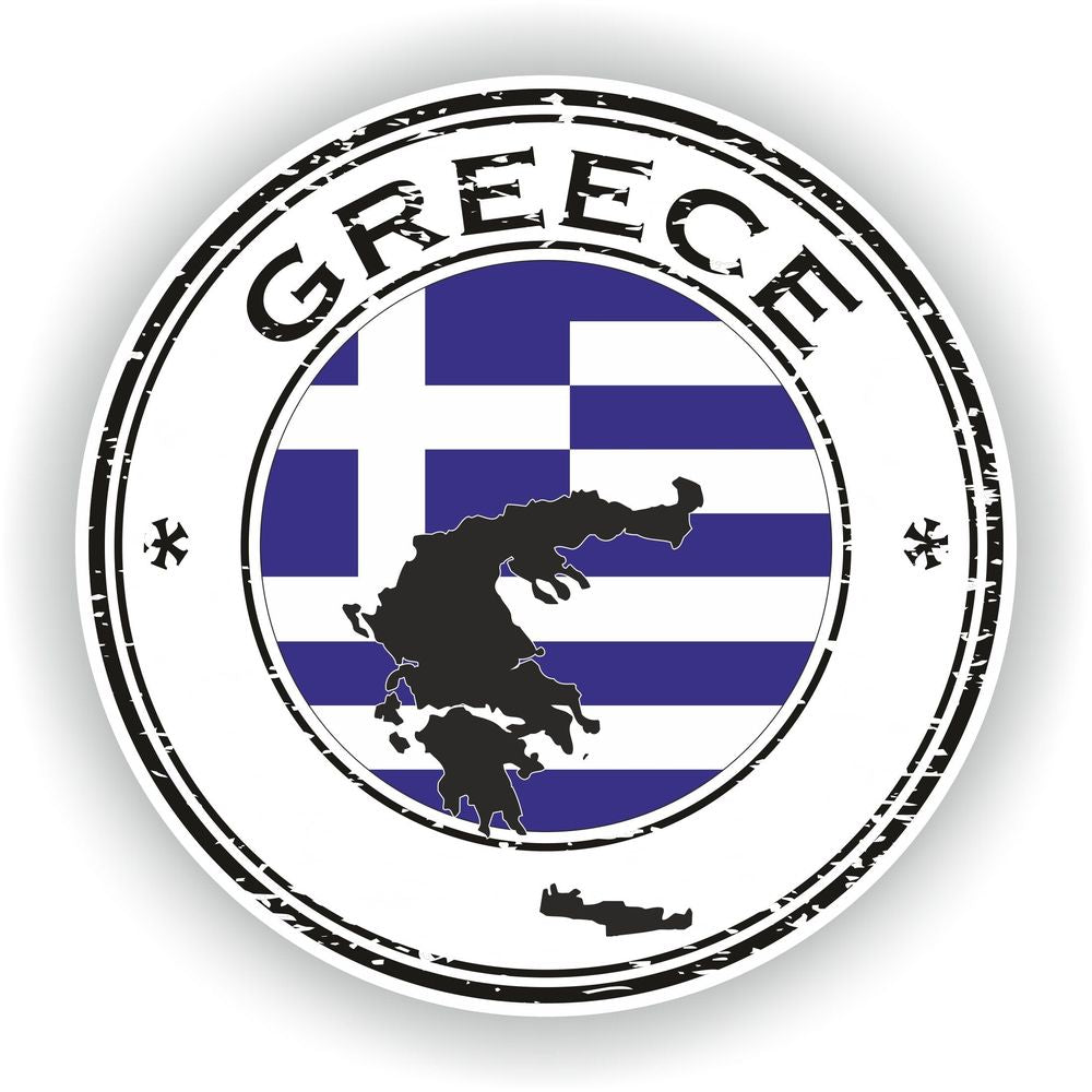 Greece Seal Round Flag