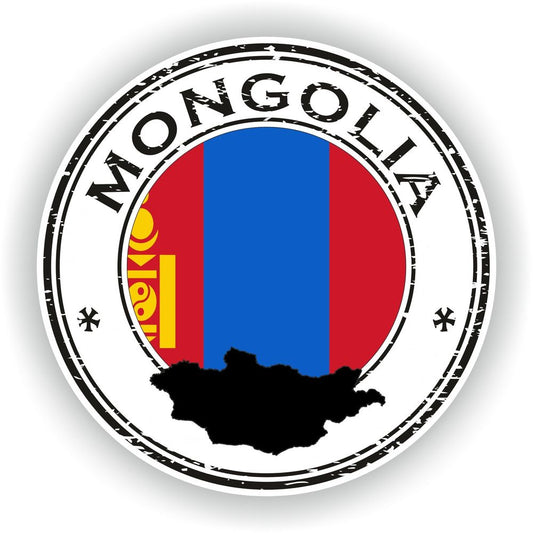 Mongolia Seal Round Flag