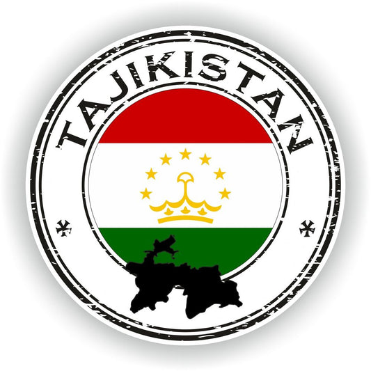 Tajikistan Seal Round Flag