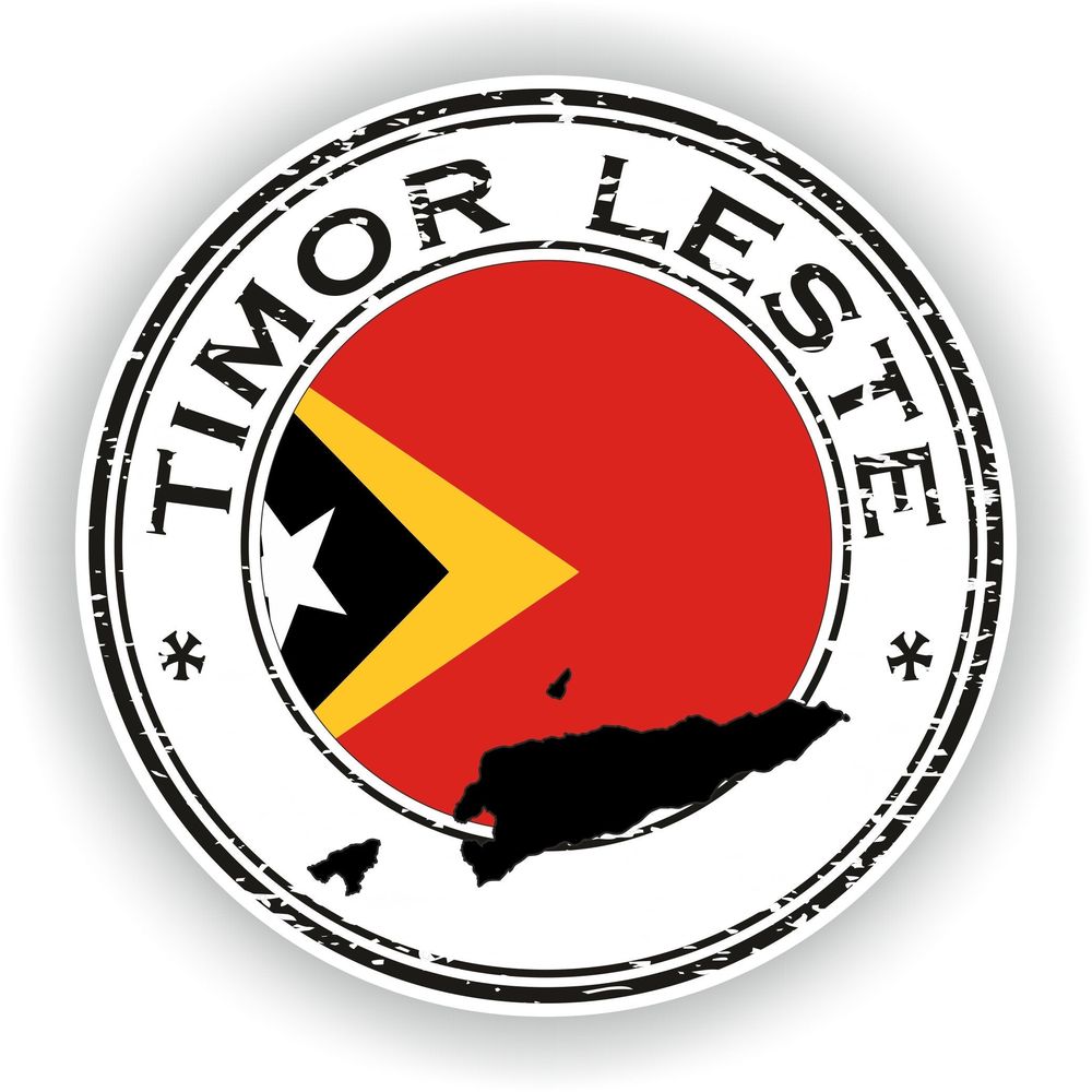Timor Leste Seal Round Flag