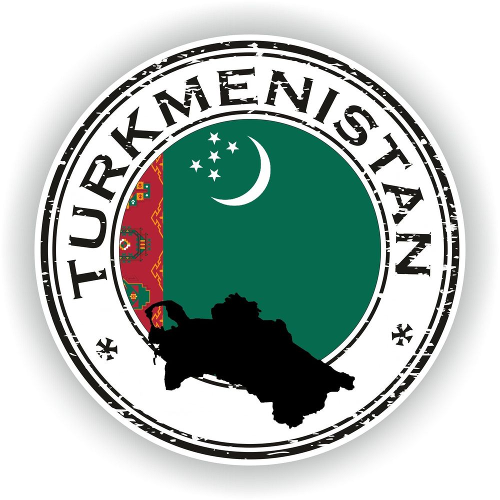Turkmenistan Seal Round Flag