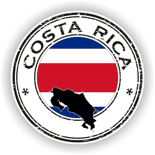 Costa Rica Seal Round Flag