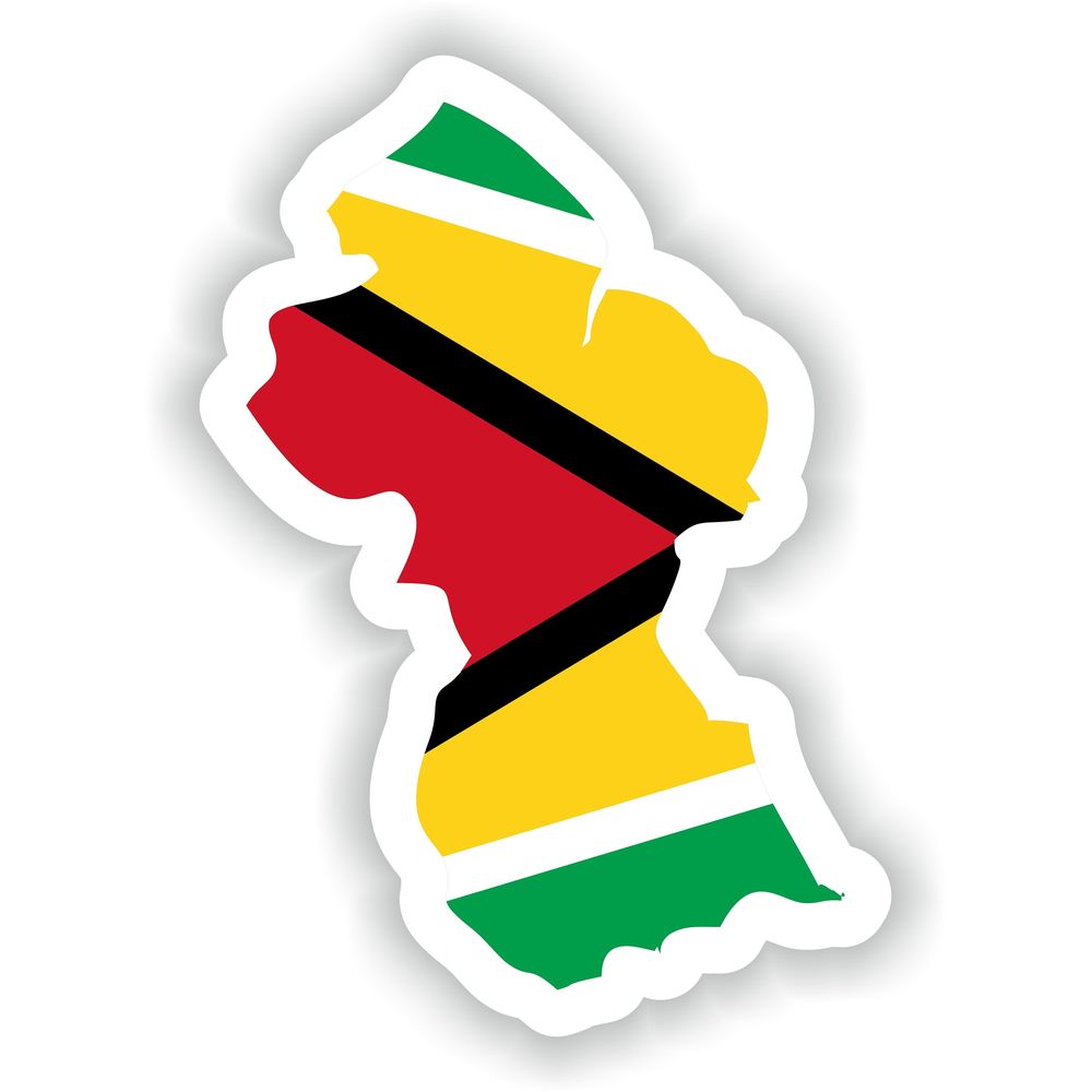 Guyana Map Flag
