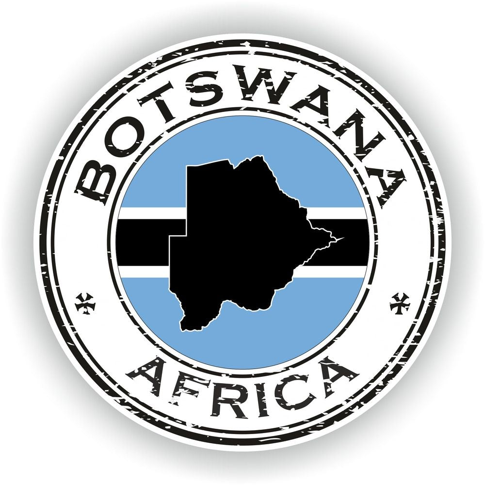 Botswana Seal Round Flag