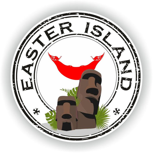 Easter Island #02 Seal Round Flag
