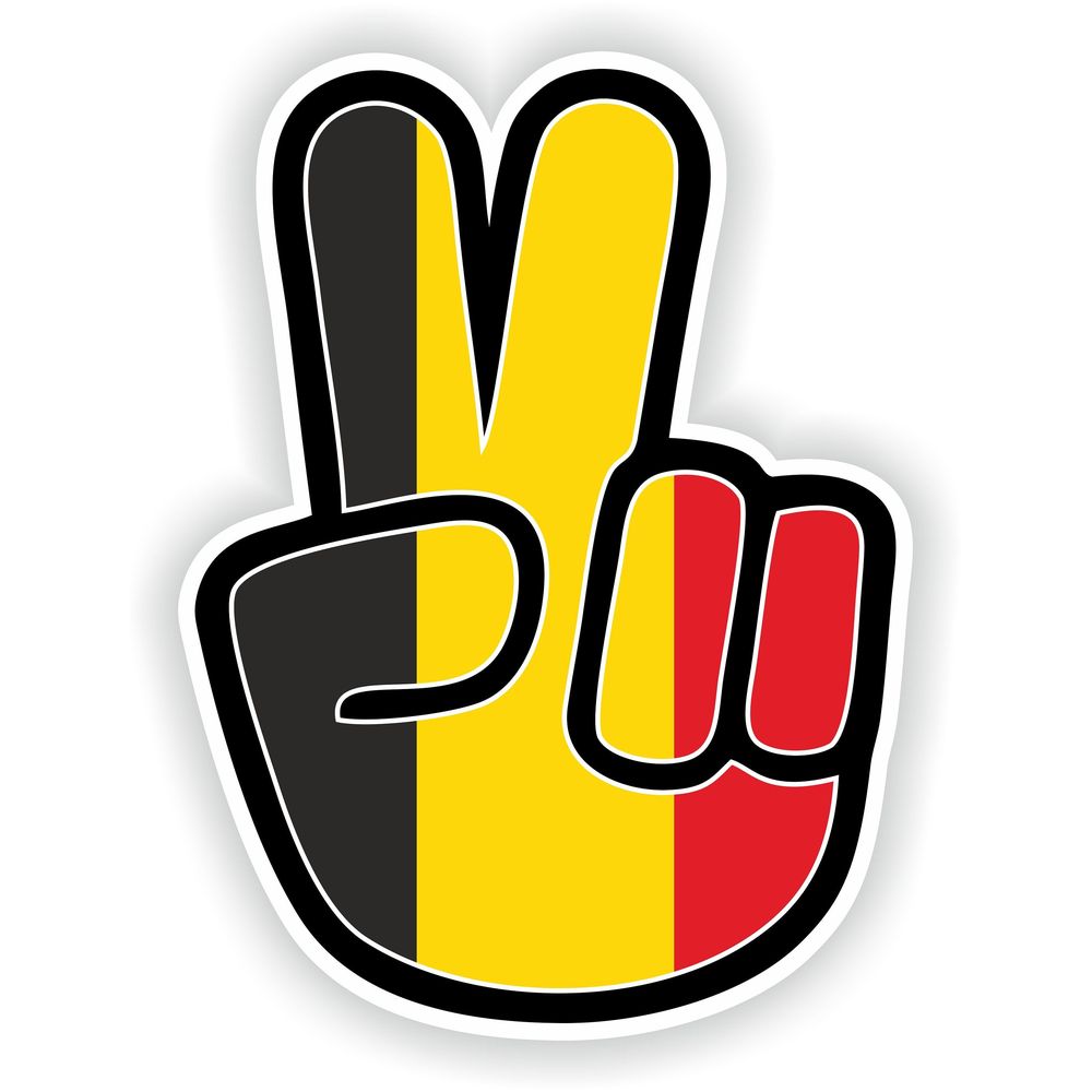 Belgium Hand Peace Victory Hippy