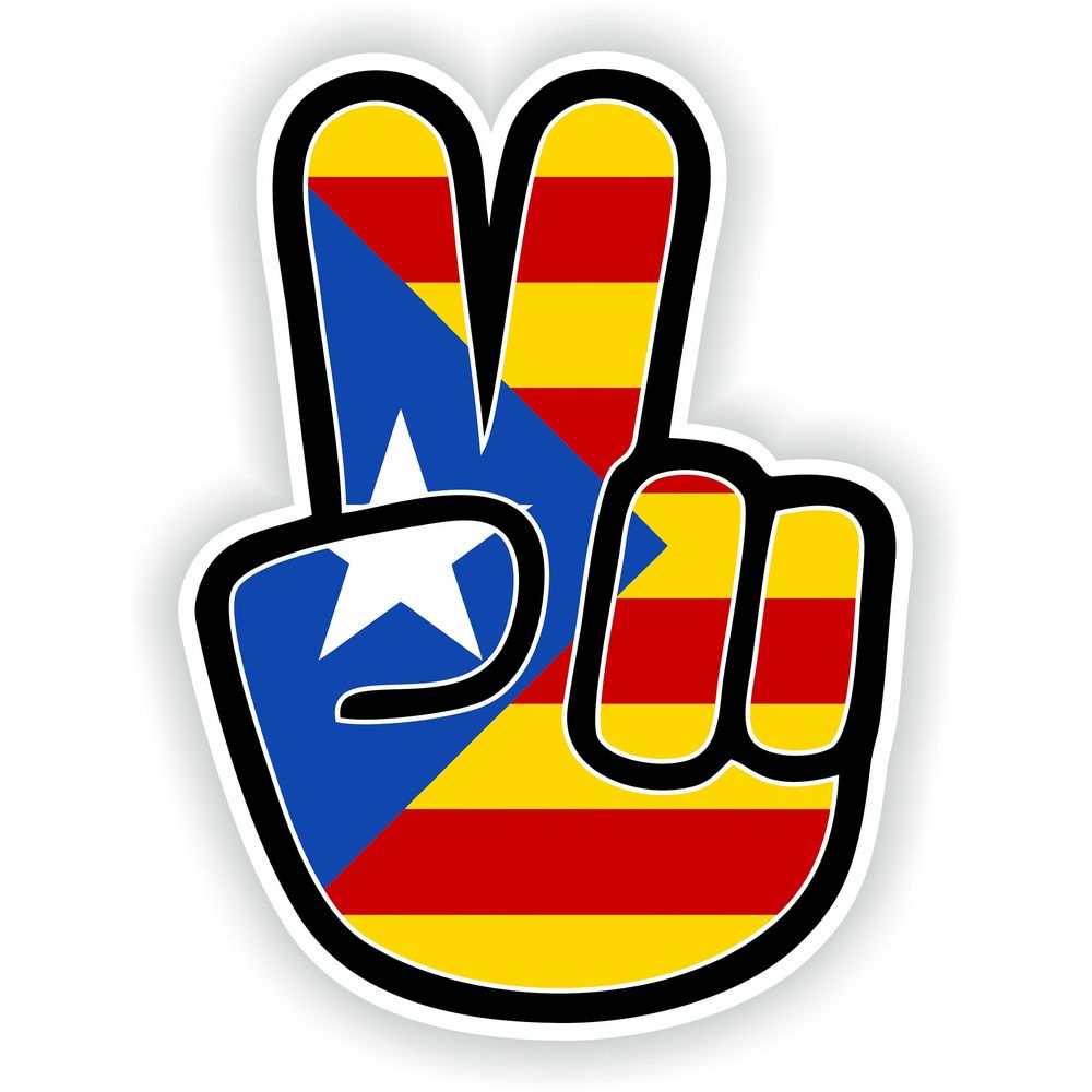 Catalonia Hand Peace Victory Hippy