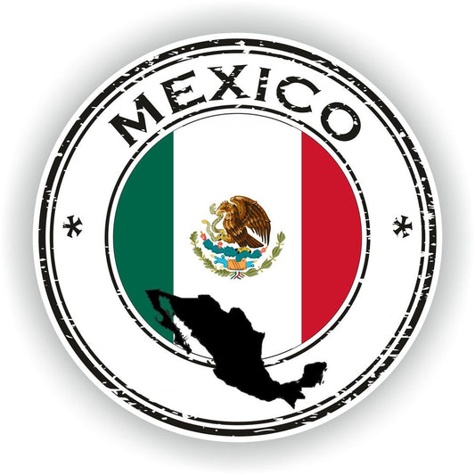 Mexico Seal Round Flag