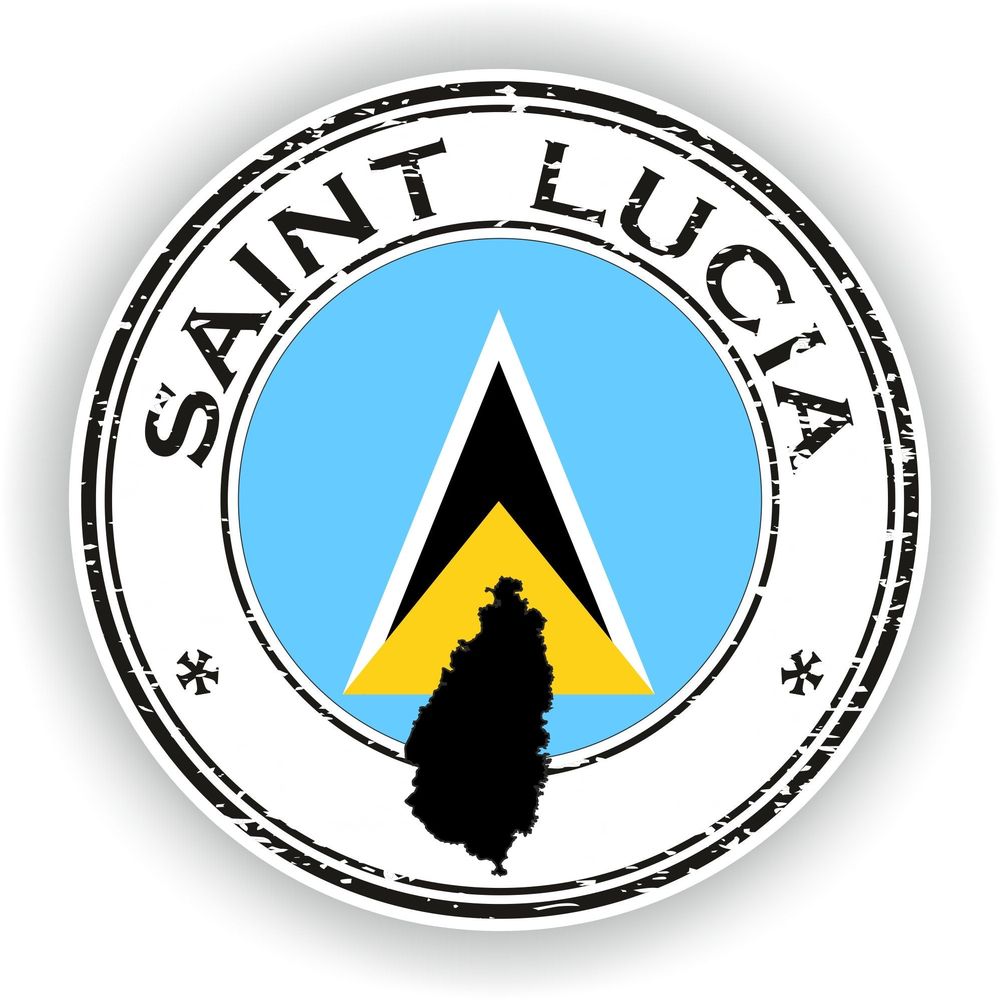 Saint Lucia Seal Round Flag