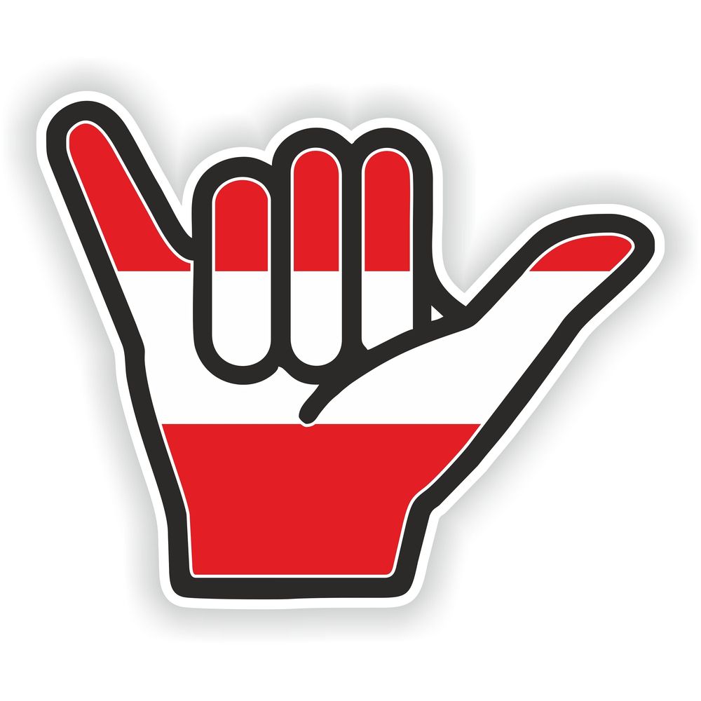 Austria Shaka Hand Hang Loose