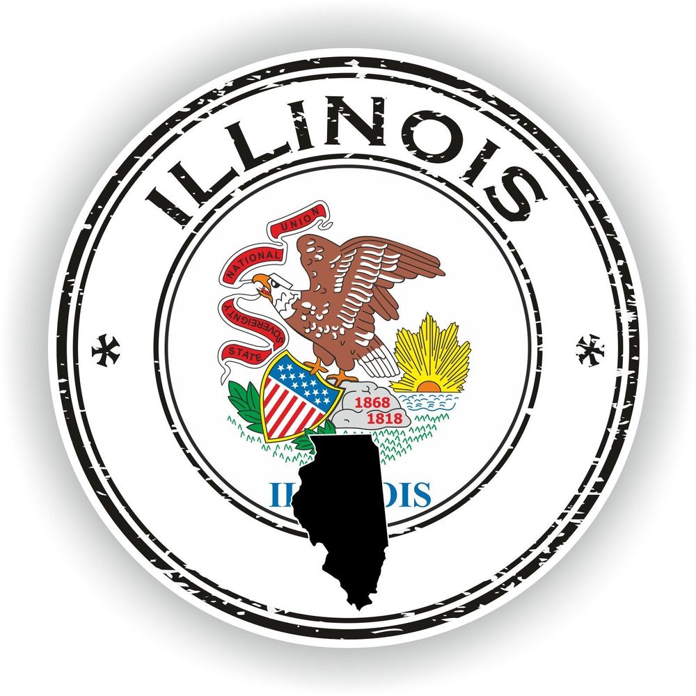 Illinois Seal Round Flag