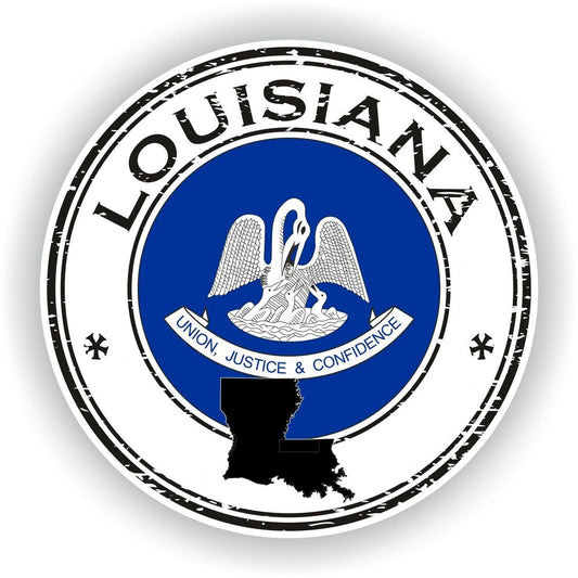 Louisiana Seal Round Flag