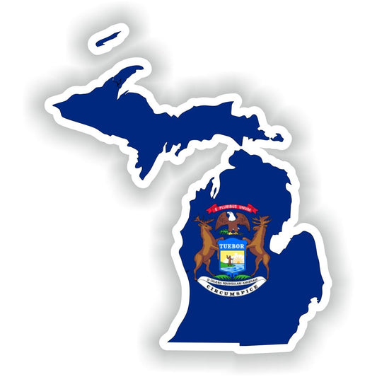 Michigan Map Flag