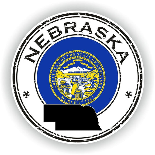 Nebraska Seal Round Flag