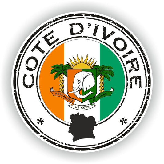 Cote D'Ivoire Seal Round Flag