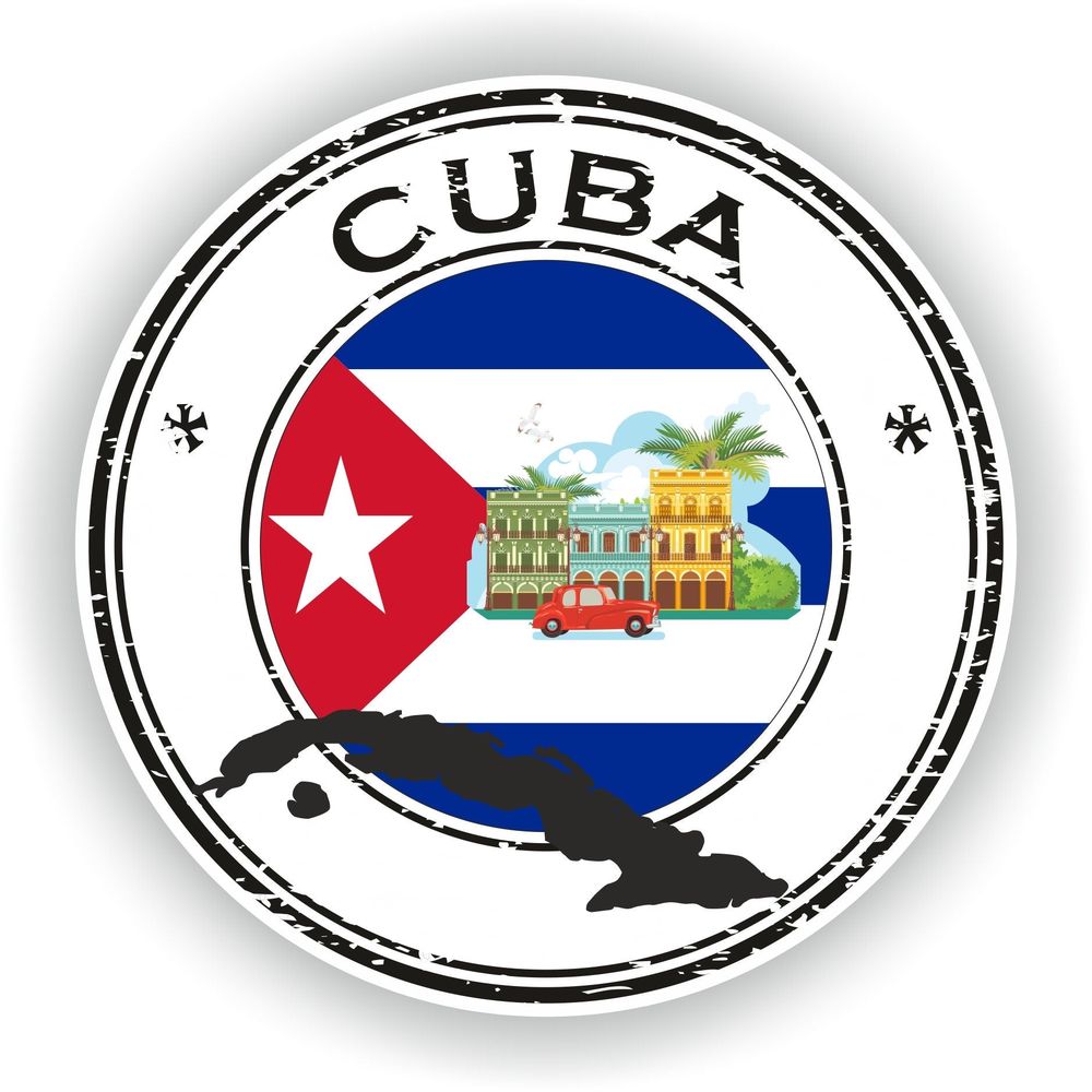 Cuba Seal Round Flag