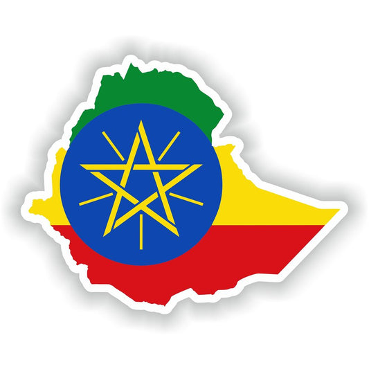 Ethiopia Map Flag
