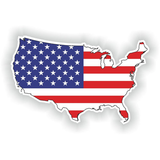 USA Map Flag Silhouette