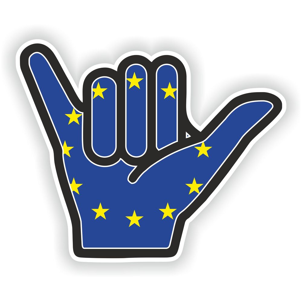 European Union Shaka Hand Hang Loose